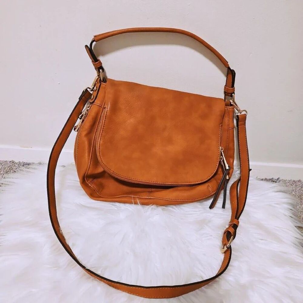 Moda Luxe Brooks Suede Like Leather Crossbody Bag
